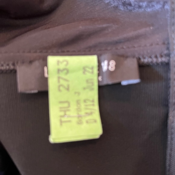 LAFAYETTE 148 Size 8 LBD Black Dress Slim Control Stretch Mesh Peek-a-Boo Sexy - Picture 14 of 16